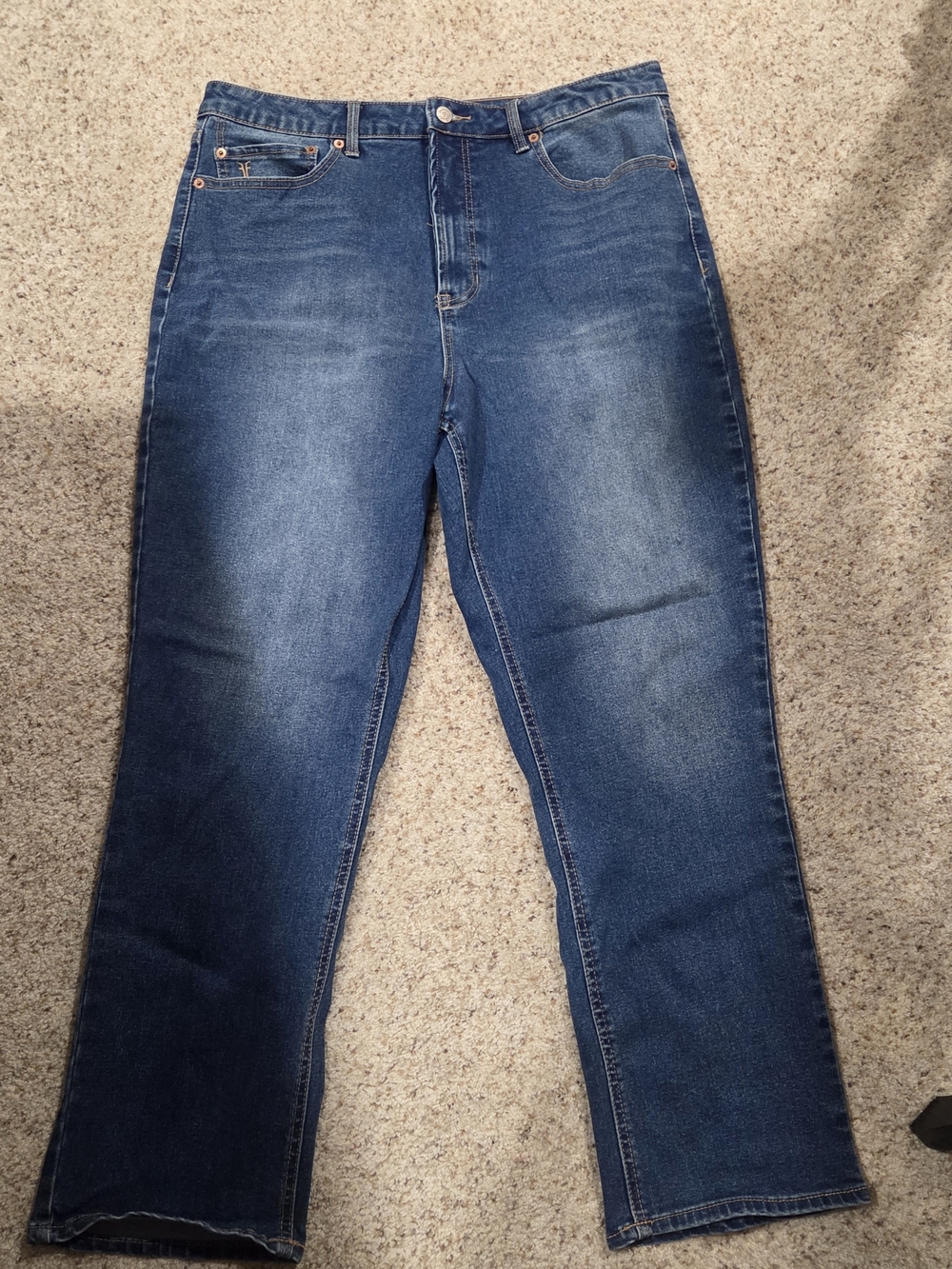 Frye Straight Leg Dark Blue Denim Jeans